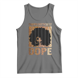 Melanin Queen Glitter Print Tank Top Unapologetically Dope TS12 Black Heather Print Your Wear