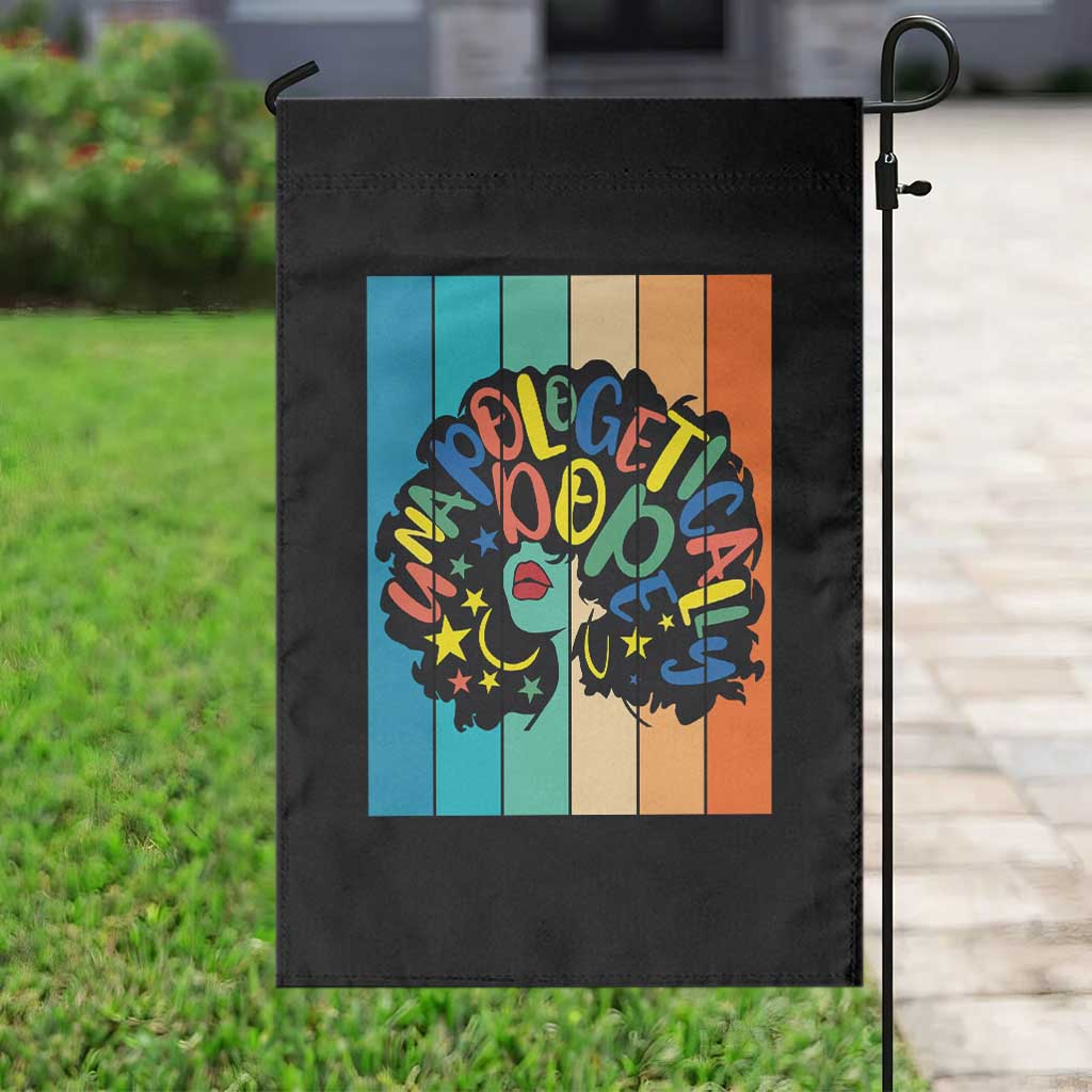 Black Girl Magic Pride Garden Flag Unapologetically Dope Retro Sunset TS12 Print Your Wear