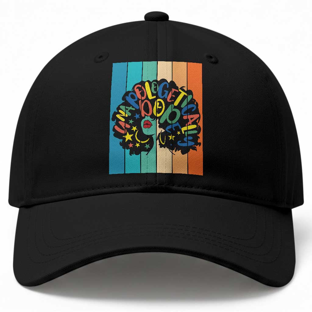 Black Girl Magic Pride Baseball Cap Unapologetically Dope Retro Sunset TS12 Print Your Wear