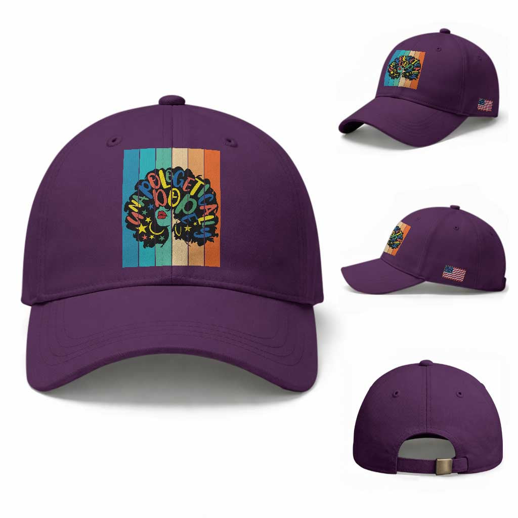 Black Girl Magic Pride Baseball Cap Unapologetically Dope Retro Sunset TS12 Baseball Cap Universal Fit Purple Print Your Wear