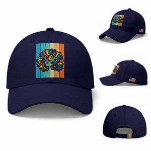 Black Girl Magic Pride Baseball Cap Unapologetically Dope Retro Sunset TS12 Baseball Cap Universal Fit Dark Blue Print Your Wear
