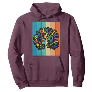 Black Girl Magic Pride Hoodie Unapologetically Dope Retro Sunset TS12 Maroon Print Your Wear