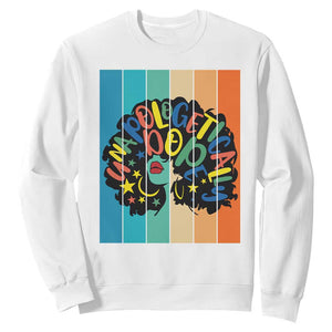 Black Girl Magic Pride Sweatshirt Unapologetically Dope Retro Sunset TS12 White Print Your Wear