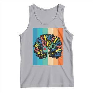 Black Girl Magic Pride Tank Top Unapologetically Dope Retro Sunset TS12 Athletic Heather Print Your Wear