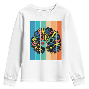 Black Girl Magic Pride Youth Sweatshirt Unapologetically Dope Retro Sunset TS12 White Print Your Wear