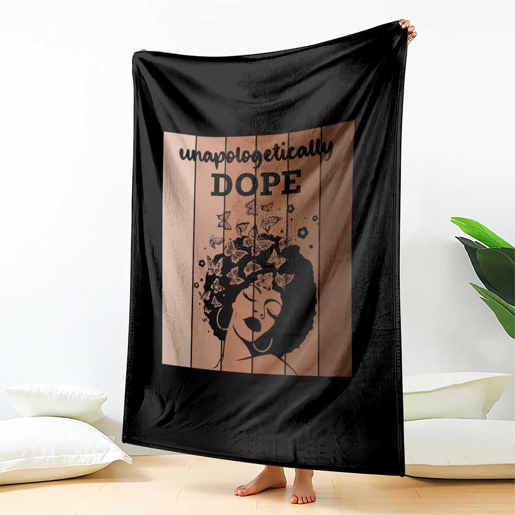 Inspirational Black Women Gift Throw Blanket Unapologetically Dope TS12 Print Your Wear