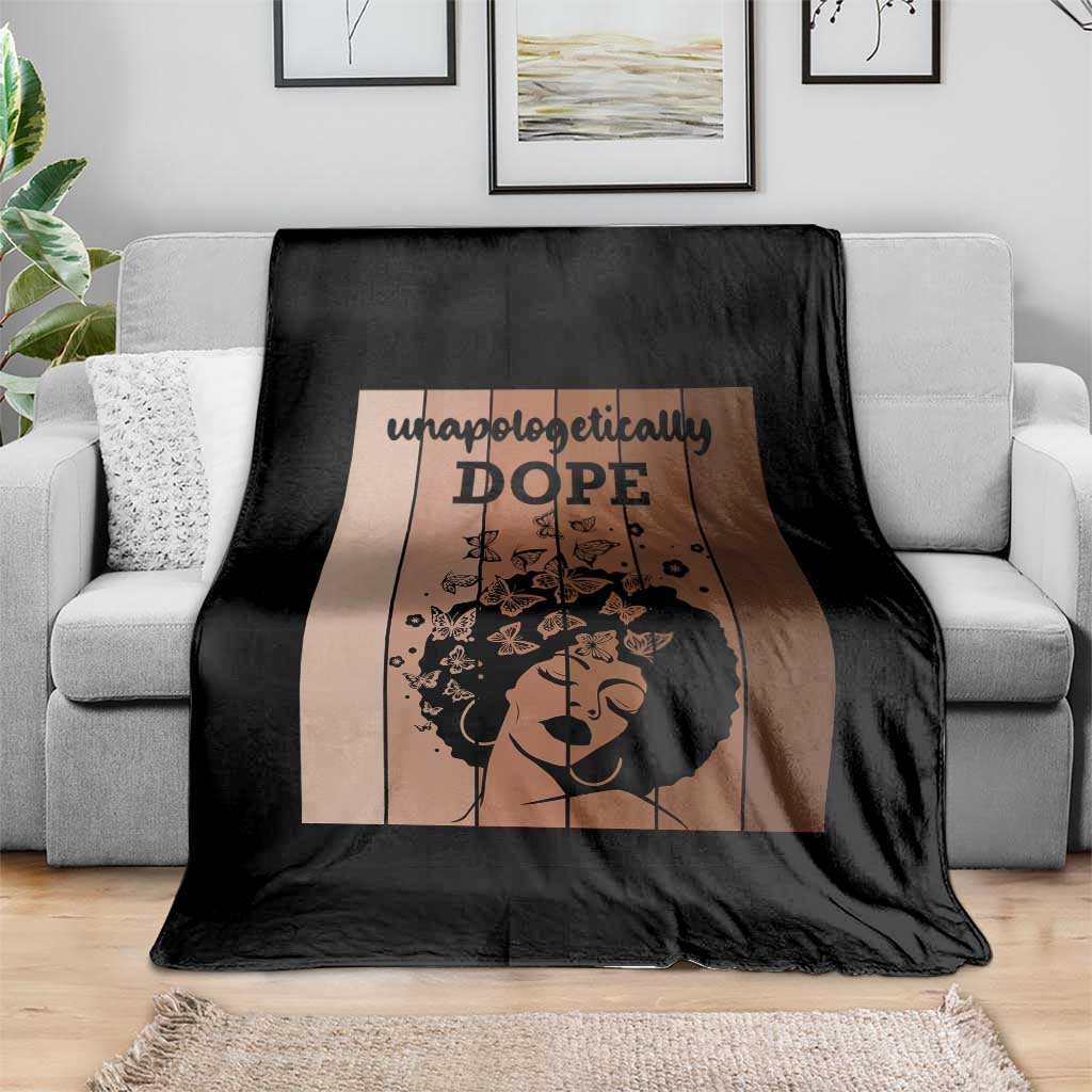 Inspirational Black Women Gift Throw Blanket Unapologetically Dope TS12 Print Your Wear