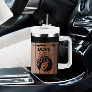 Inspirational Black Women Gift Tumbler With Handle Unapologetically Dope TS12 Print Your Wear