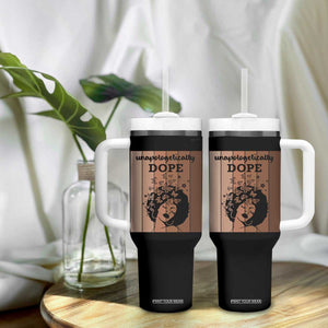 Inspirational Black Women Gift Tumbler With Handle Unapologetically Dope TS12 Print Your Wear