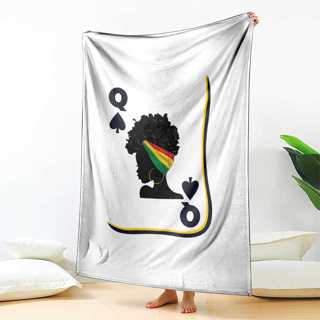 Black Woman Gift Throw Blanket Melanin Queen Card TS12 Print Your Wear