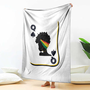 Black Woman Gift Throw Blanket Melanin Queen Card TS12 Print Your Wear