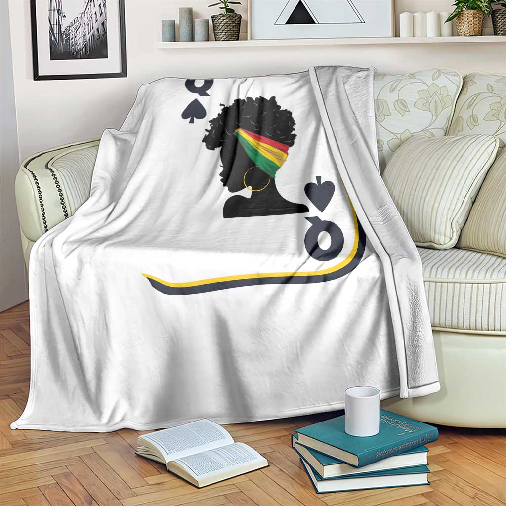 Black Woman Gift Throw Blanket Melanin Queen Card TS12 Print Your Wear