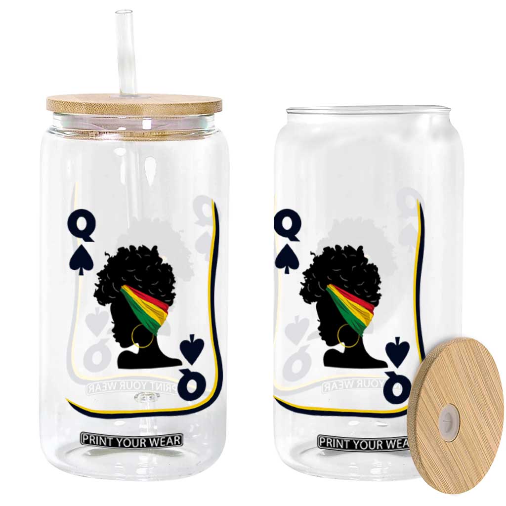 Black Woman Gift Glass Can Melanin Queen Card TS12 Print Your Wear