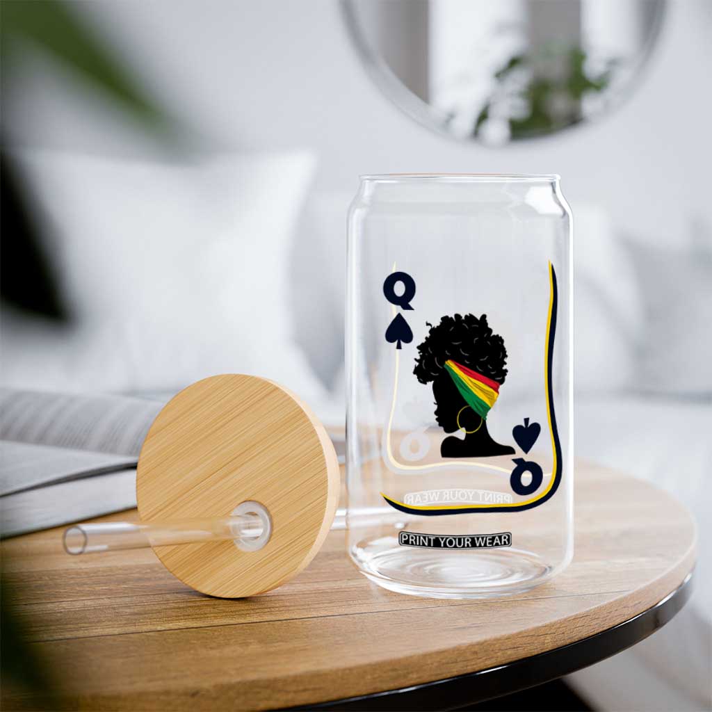 Black Woman Gift Glass Can Melanin Queen Card TS12 Print Your Wear