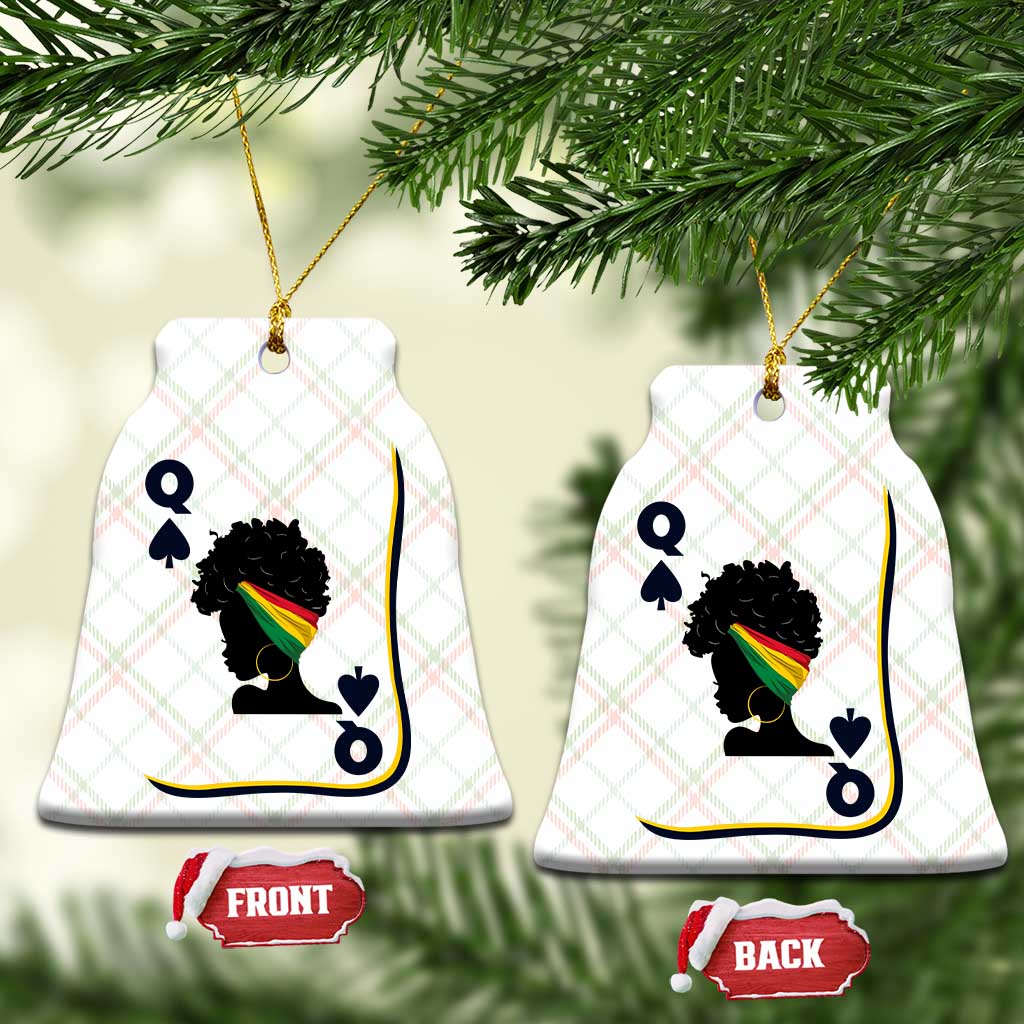 Black Woman Gift Ceramic Ornament Melanin Queen Card TS12 Print Your Wear