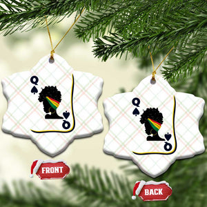 Black Woman Gift Ceramic Ornament Melanin Queen Card TS12 Print Your Wear