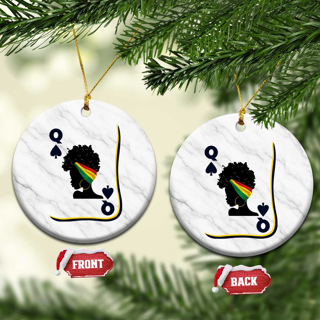 Black Woman Gift Ceramic Ornament Melanin Queen Card TS12 1pc White Marble Print Your Wear