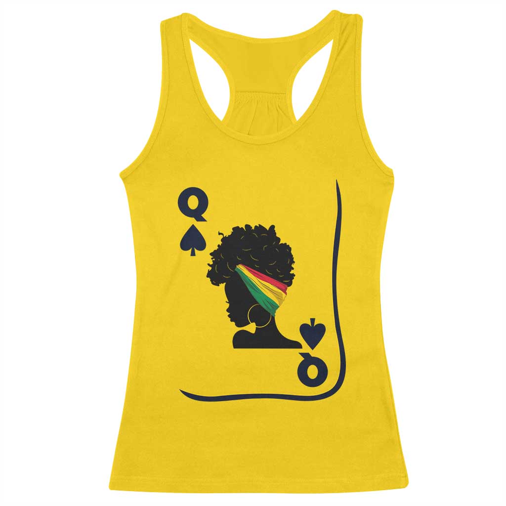 Black Woman Gift Racerback Tank Top Melanin Queen Card TS12 Daisy Print Your Wear