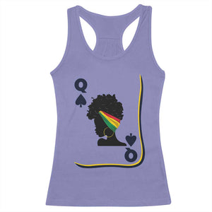 Black Woman Gift Racerback Tank Top Melanin Queen Card TS12 Violet Print Your Wear