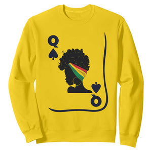 Black Woman Gift Sweatshirt Melanin Queen Card TS12 Daisy Print Your Wear