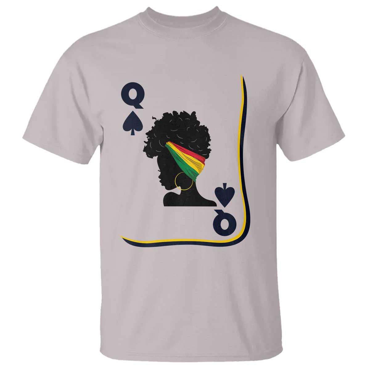 Black Woman Gift T Shirt Melanin Queen Card TS12 Ice Gray Print Your Wear