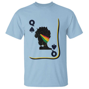 Black Woman Gift T Shirt Melanin Queen Card TS12 Light Blue Print Your Wear
