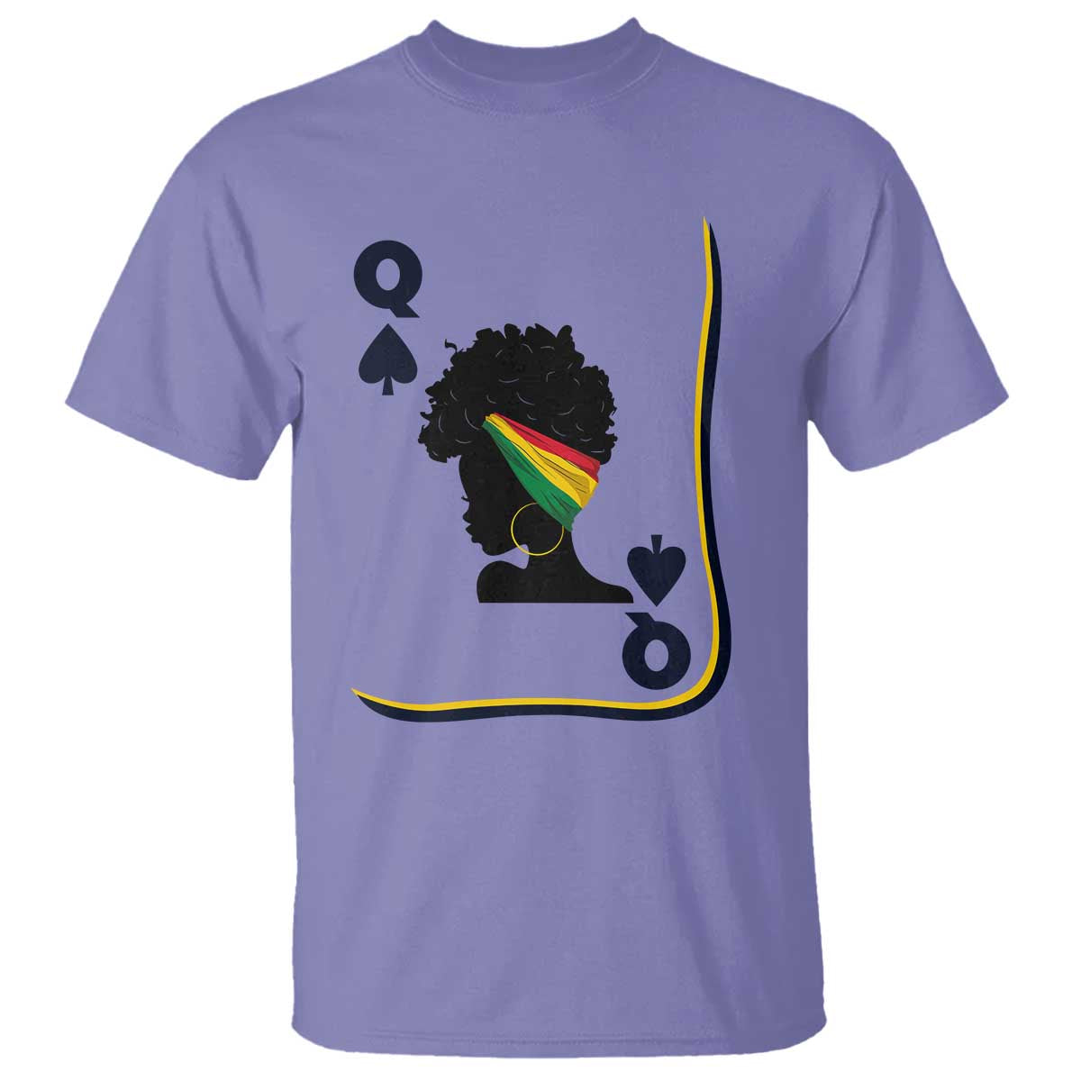 Black Woman Gift T Shirt Melanin Queen Card TS12 Violet Print Your Wear
