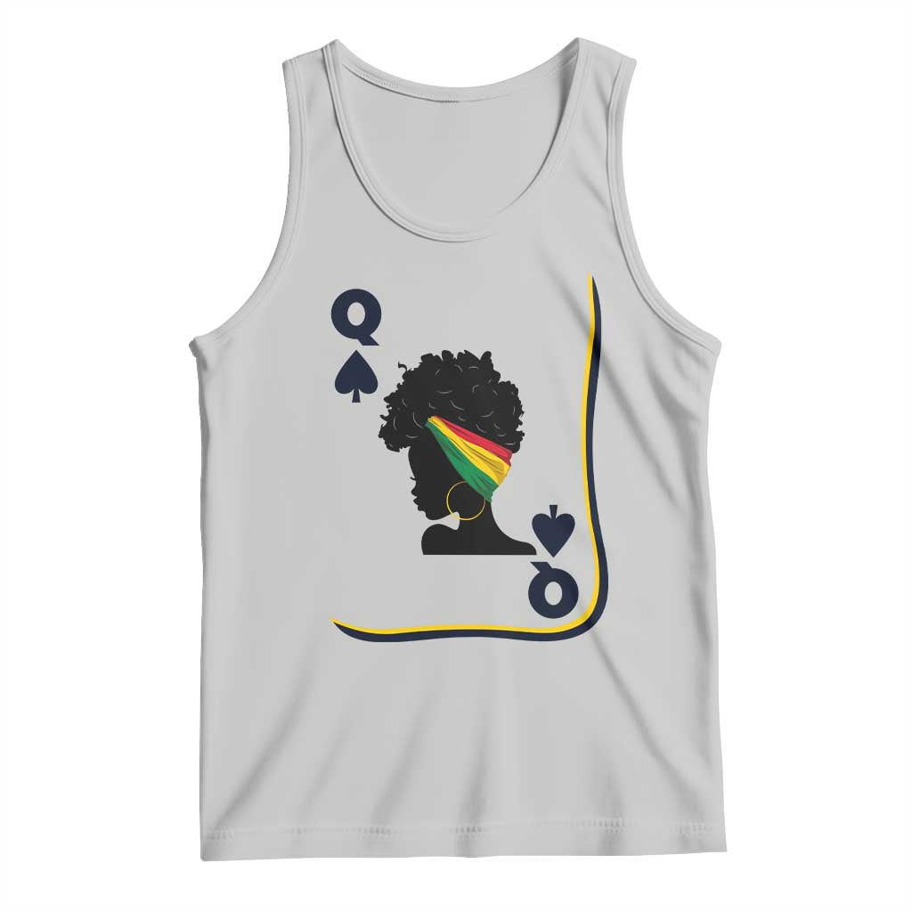 Black Woman Gift Tank Top Melanin Queen Card TS12 Ash Print Your Wear