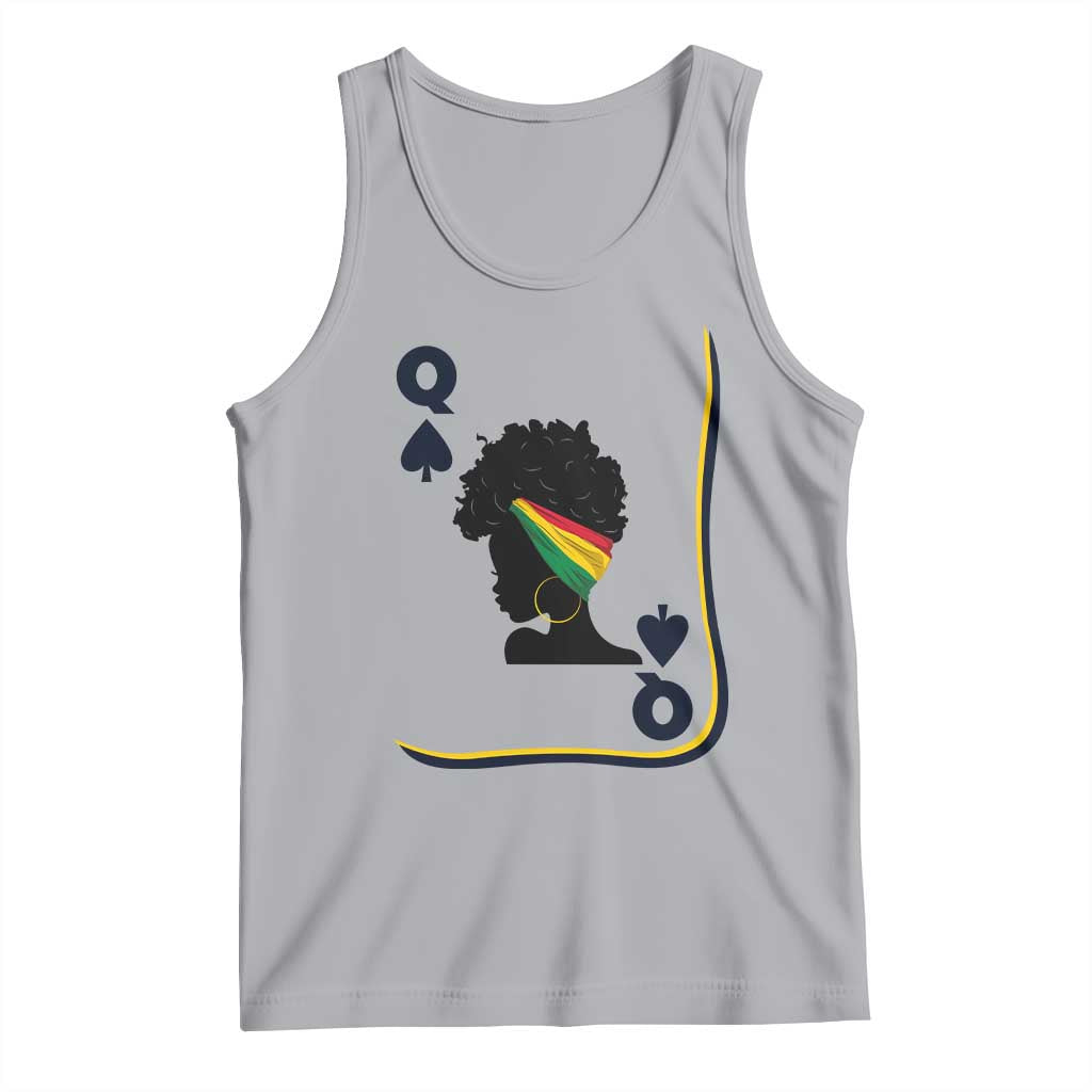 Black Woman Gift Tank Top Melanin Queen Card TS12 Athletic Heather Print Your Wear