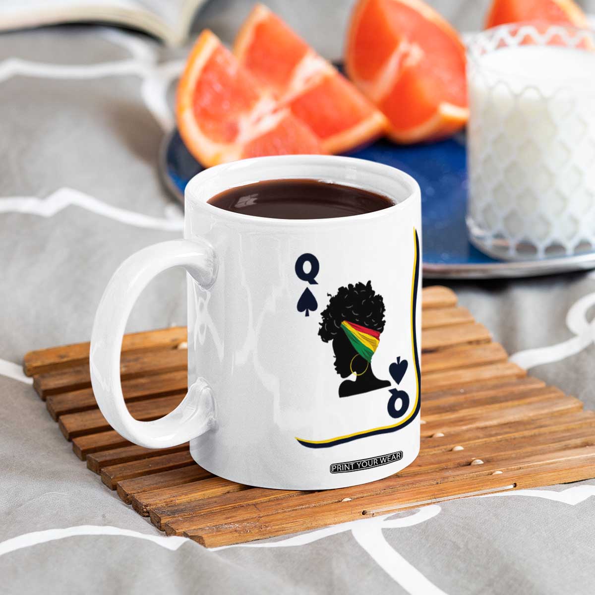 Black Woman Gift Coffee Mug Melanin Queen Card TS12 Print Your Wear