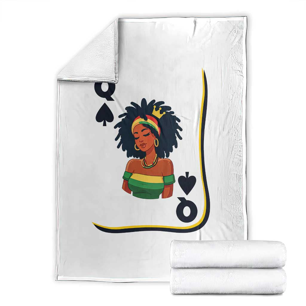 Queen Of Spades Black Girl Throw Blanket African American Women Pride TS12 White Print Your Wear