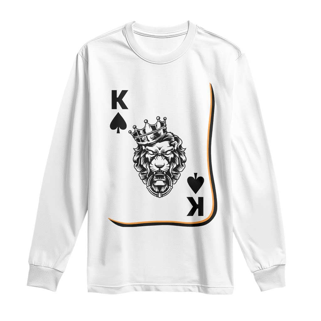 Black King Lion Long Sleeve Shirt African American Black History Month Gift TS12 White Print Your Wear