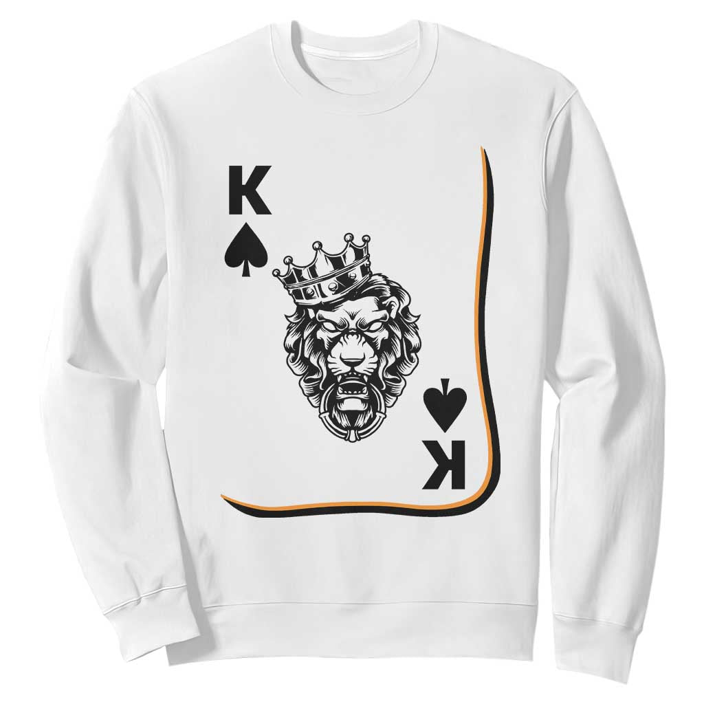 Black King Lion Sweatshirt African American Black History Month Gift TS12 White Print Your Wear