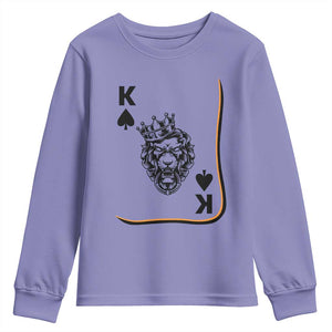Black King Lion Youth Sweatshirt African American Black History Month Gift TS12 Violet Print Your Wear