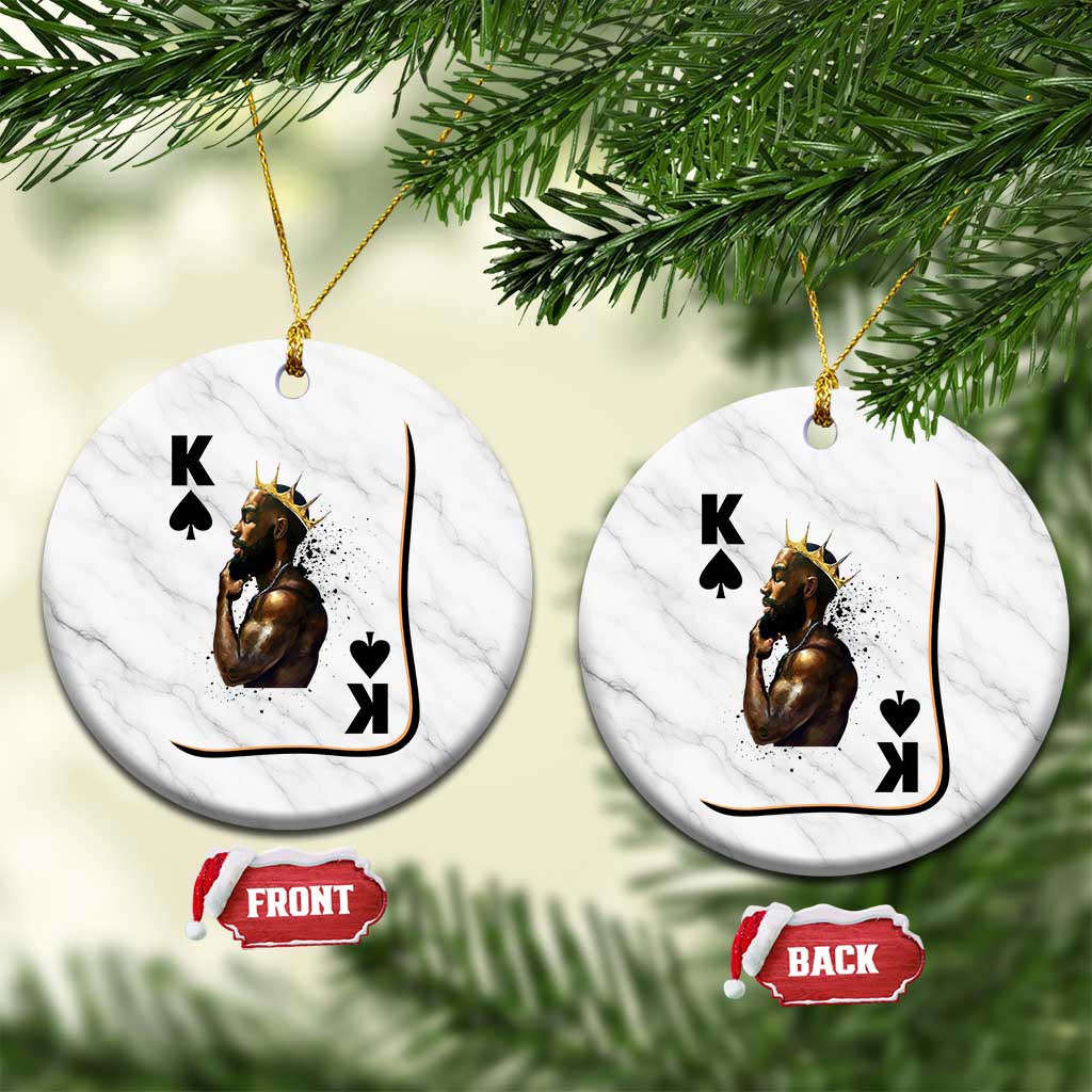 King Of Spades Black Man Ceramic Ornament African American Men Pride TS12 1pc White Marble Print Your Wear