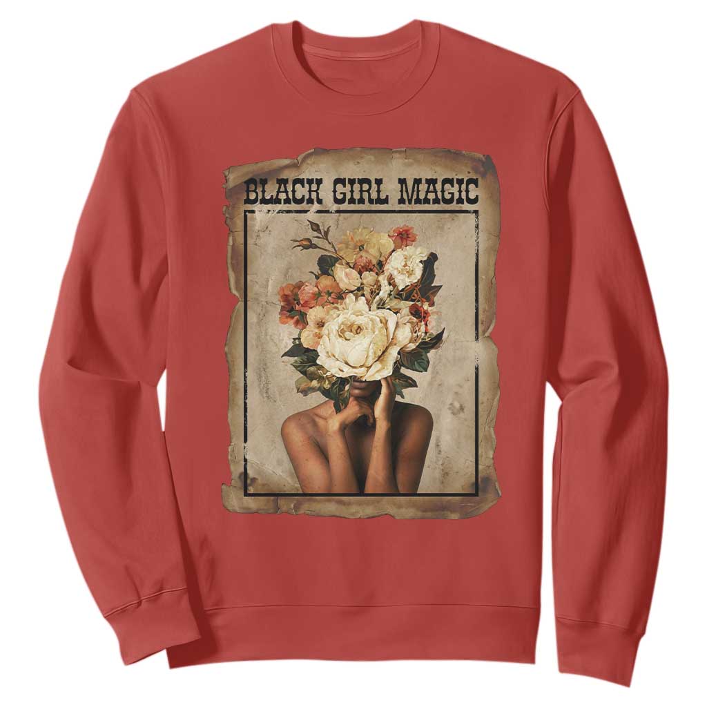 Black Girl Magic Sweatshirt Feminist Black Women In History TS12 Red Print Your Wear