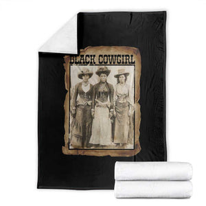Black Cowgirl Pride Throw Blanket Western Black History Month Gift TS12 Black Print Your Wear