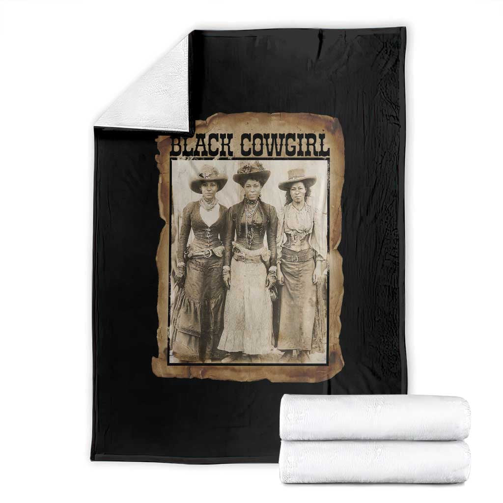 Black Cowgirl Pride Throw Blanket Western Black History Month Gift TS12 Black Print Your Wear
