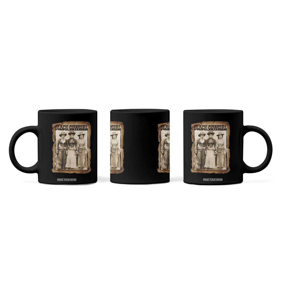 Black Cowgirl Pride Coffee Mug Western Black History Month Gift TS12 Print Your Wear