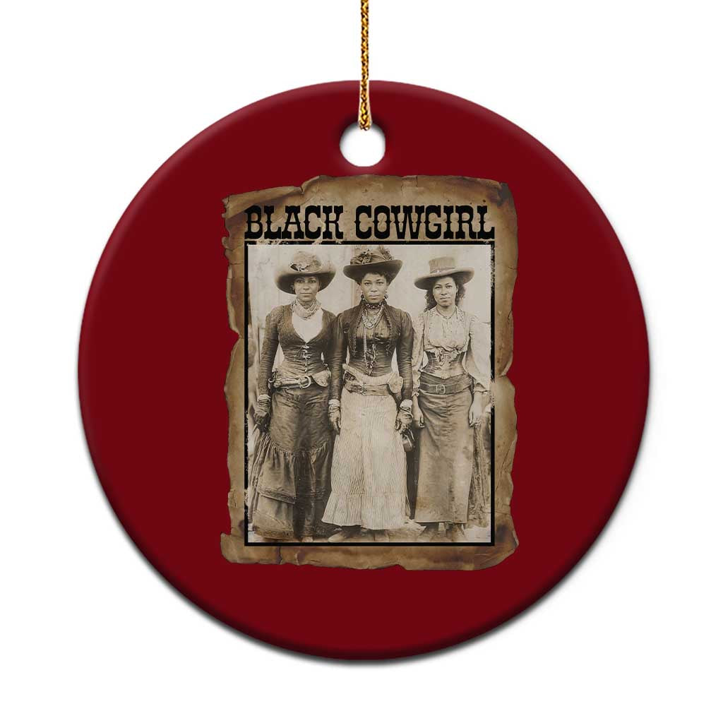 Black Cowgirl Pride Ceramic Ornament Western Black History Month Gift TS12 1pc Red Print Your Wear