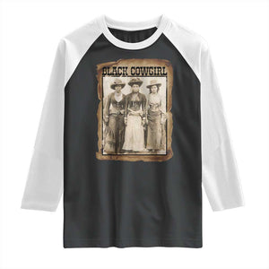 Black Cowgirl Pride Raglan Shirt Western Black History Month Gift TS12 Black White Print Your Wear