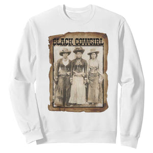 Black Cowgirl Pride Sweatshirt Western Black History Month Gift TS12 White Print Your Wear