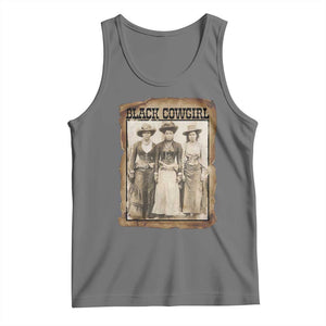 Black Cowgirl Pride Tank Top Western Black History Month Gift TS12 Black Heather Print Your Wear
