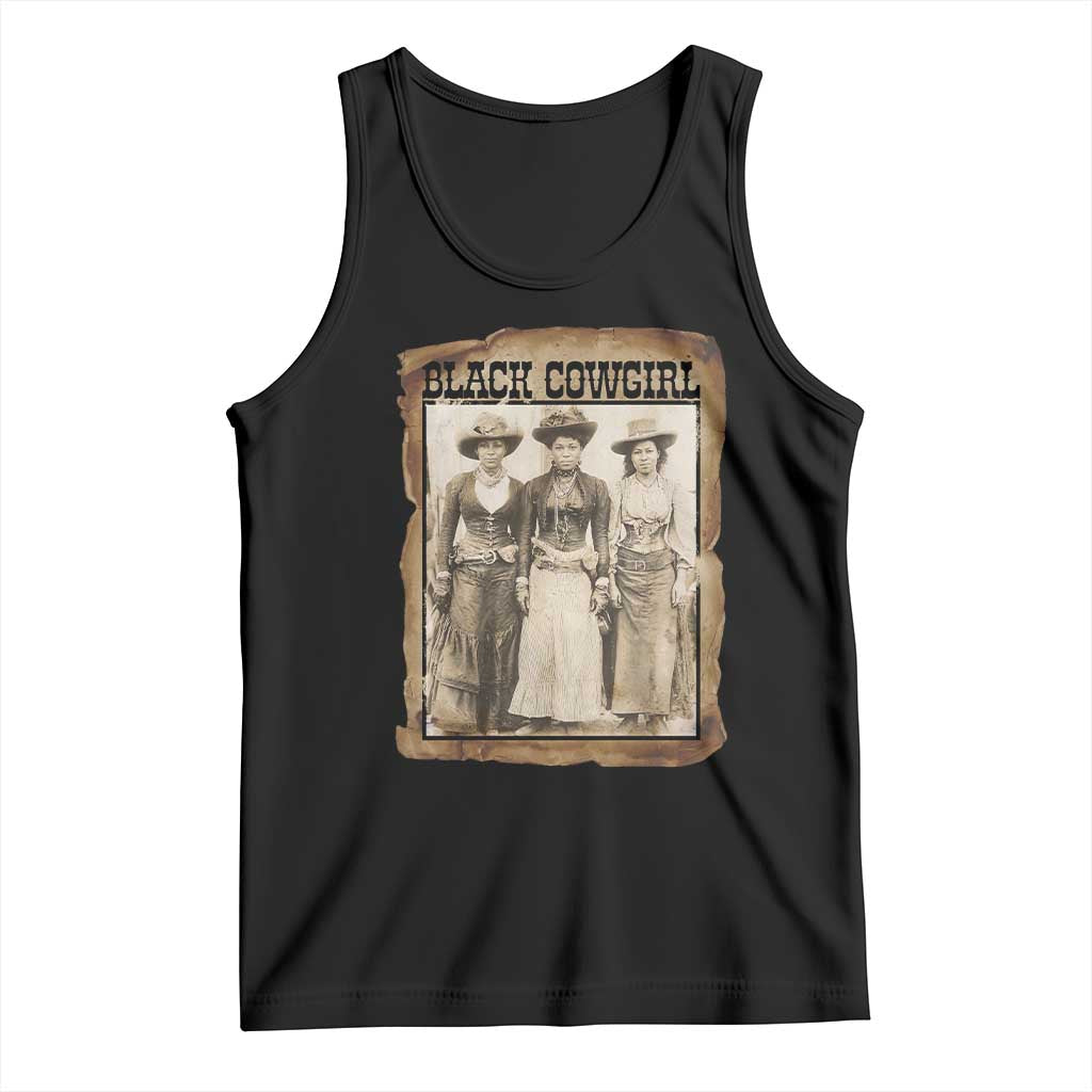 Black Cowgirl Pride Tank Top Western Black History Month Gift TS12 Black Print Your Wear