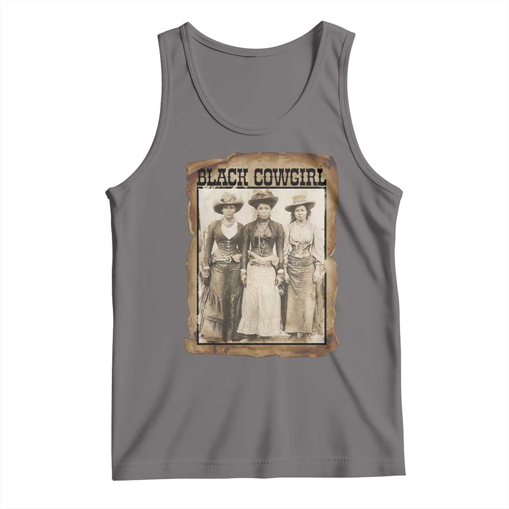 Black Cowgirl Pride Tank Top Western Black History Month Gift TS12 Deep Heather Print Your Wear