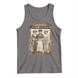 Black Cowgirl Pride Tank Top Western Black History Month Gift TS12 Deep Heather Print Your Wear