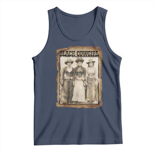 Black Cowgirl Pride Tank Top Western Black History Month Gift TS12 Navy Print Your Wear
