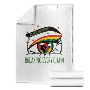 Breaking Every Chain Throw Blanket Black History Month Freedom Gift TS12 White Print Your Wear