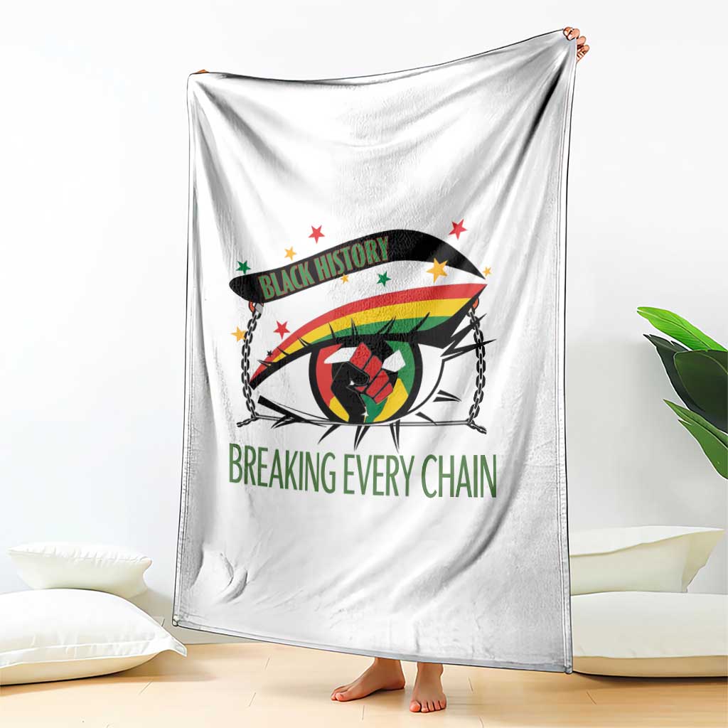 Breaking Every Chain Throw Blanket Black History Month Freedom Gift TS12 Print Your Wear