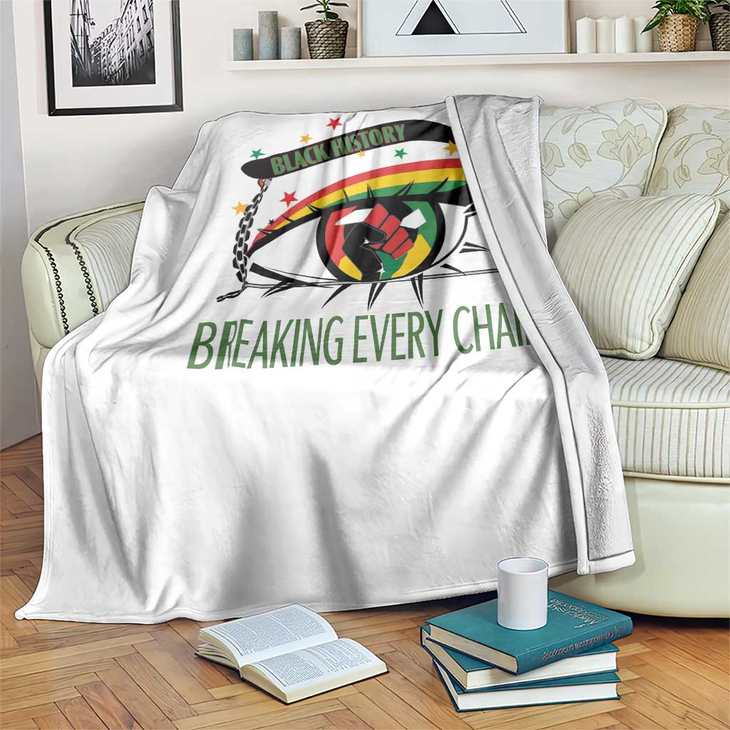 Breaking Every Chain Throw Blanket Black History Month Freedom Gift TS12 Print Your Wear